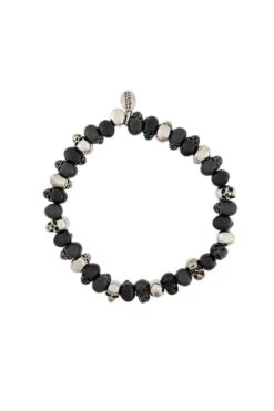 ALEXANDER MCQUEEN Beaded Skull Bracelet Black