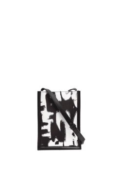 ALEXANDER MCQUEEN Edge Mini Crossbody Bag White/Black