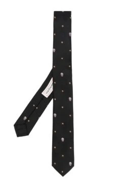 ALEXANDER MCQUEEN Skull Silk Scarf Black