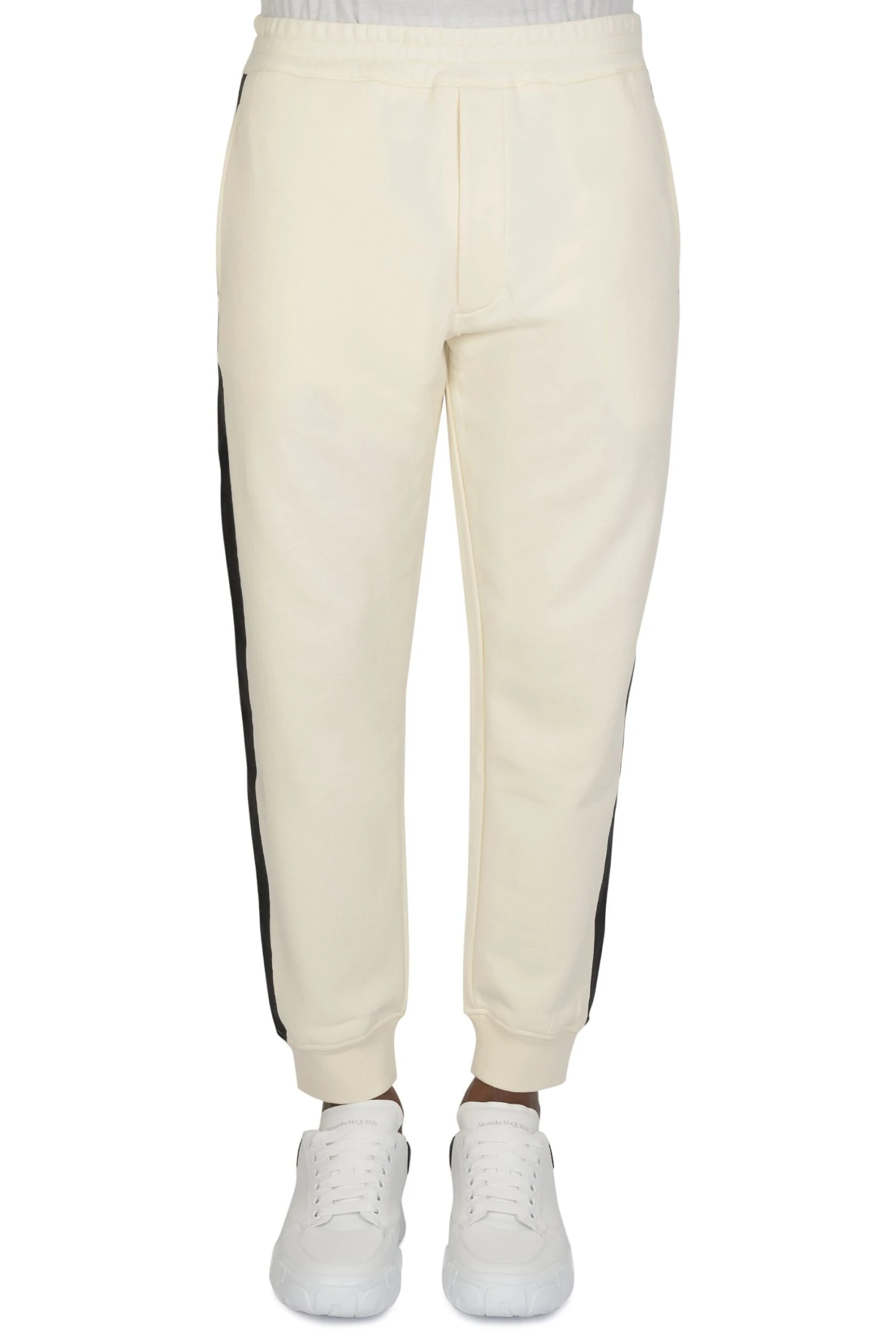 ALEXANDER MCQUEEN Tape Detail Joggers Cream