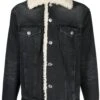 AMI PARIS FUR TRUCKER LINED JACKET