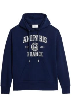 AMI PARIS AMI Paris Logo-Print Drawstring Hoodie