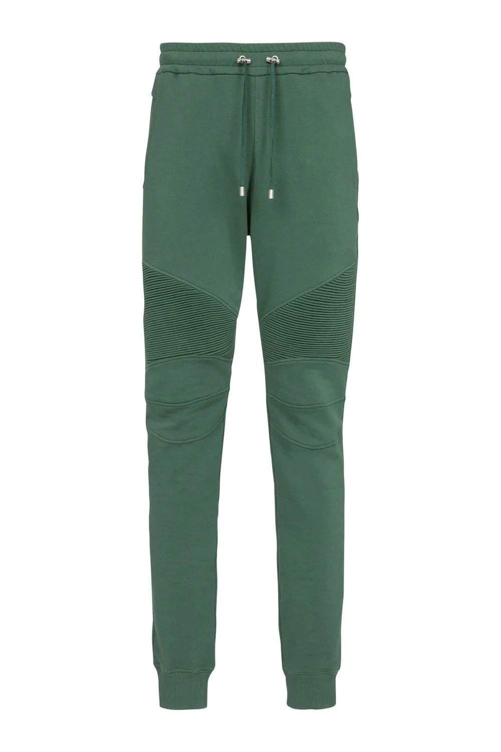 BALMAIN Ribbed Printed Joggers Green - Image 2