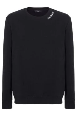 BALMAIN Stitch Collar Sweatshirt Black