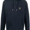 BELSTAFF Patch Logo Pullover Hoodie Navy