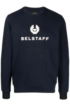 BELSTAFF Belstaff Signature Logo Print Sweatshirt Navy
