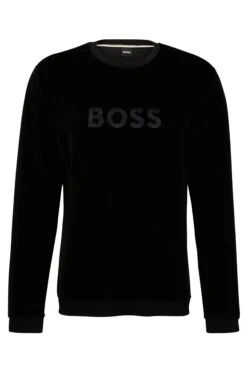 BOSS Velour Sweatshirt Black