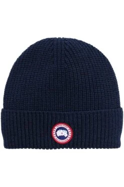 CANADA GOOSE Rib Toque Disc Hat Navy