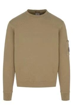 CP COMPANY Brushed Lens Sweatshirt Khaki
