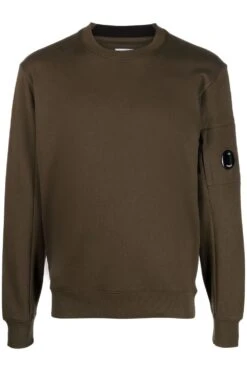 CP COMPANY Diagonal Lens Sweatshirt Khaki