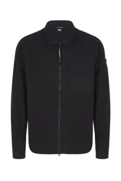 CP COMPANY Gabardine Zipped Shirt Black