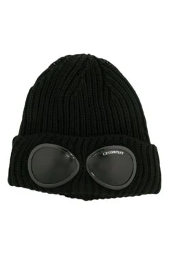 CP COMPANY Merino Wool Goggle Beanie Black