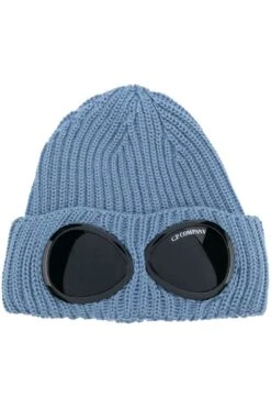 CP COMPANY Merino Wool Goggle Beanie Blue