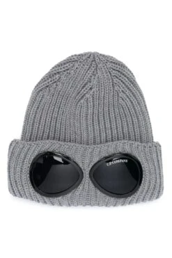 CP COMPANY Merino Wool Goggle Beanie Grey