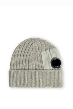 CP COMPANY Wool Side Lens Beanie Olive