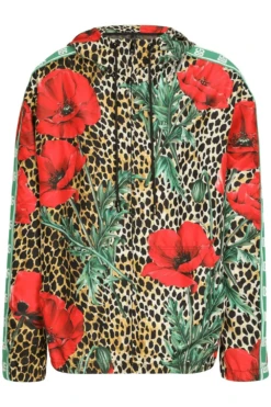 DOLCE & GABBANA Leopard Overlay Windbreaker