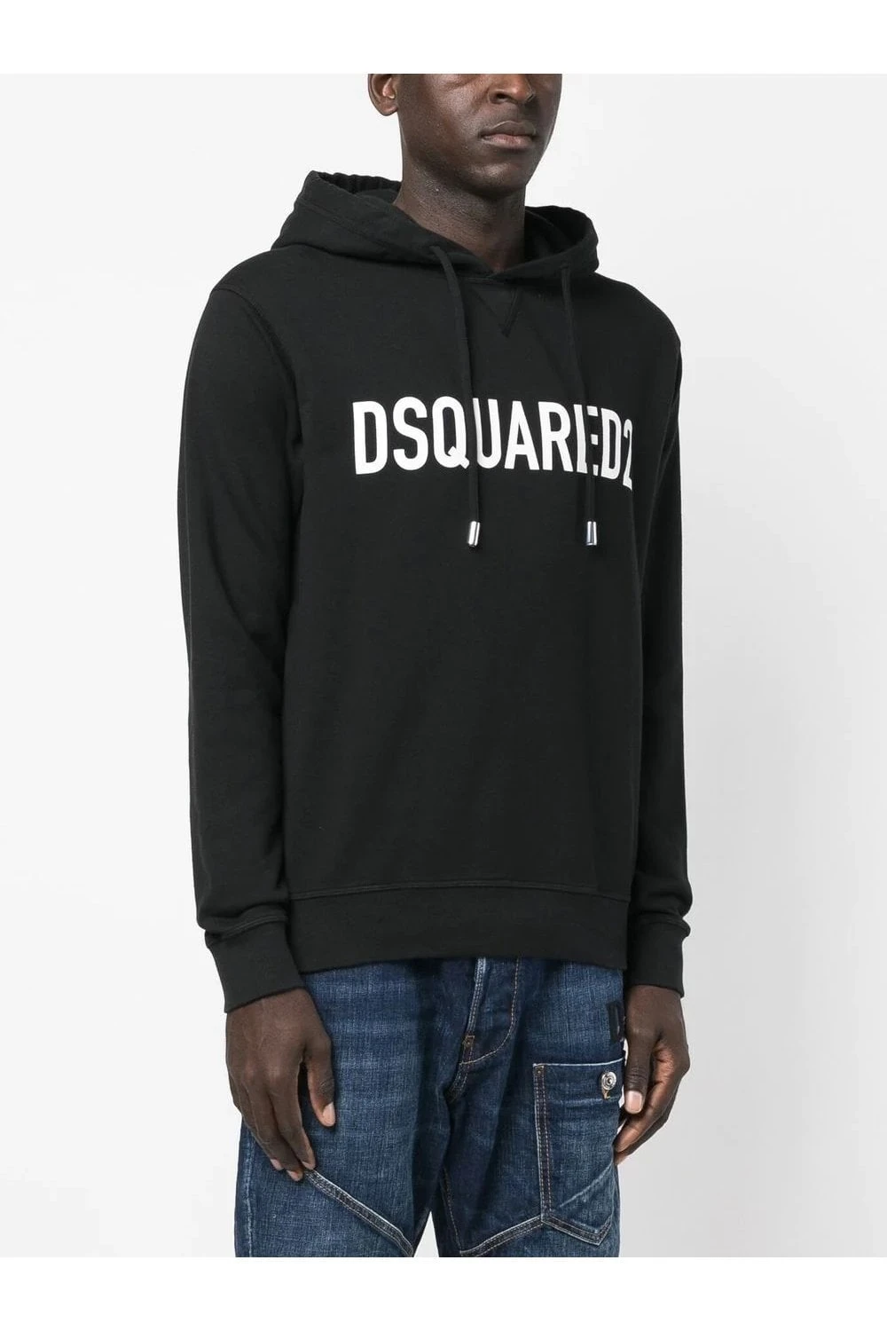DSQUARED2 Cool Fit Branded Hoodie Black - Image 3