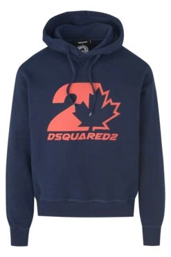 DSQUARED2 Cool Fit Maple Leaf Hoodie Navy