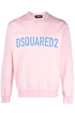 DSQUARED2 Logo-Print Cotton Sweatshirt Pink