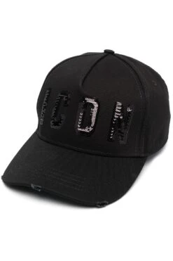 DSQUARED2 Paillettes Baseball Cap Black
