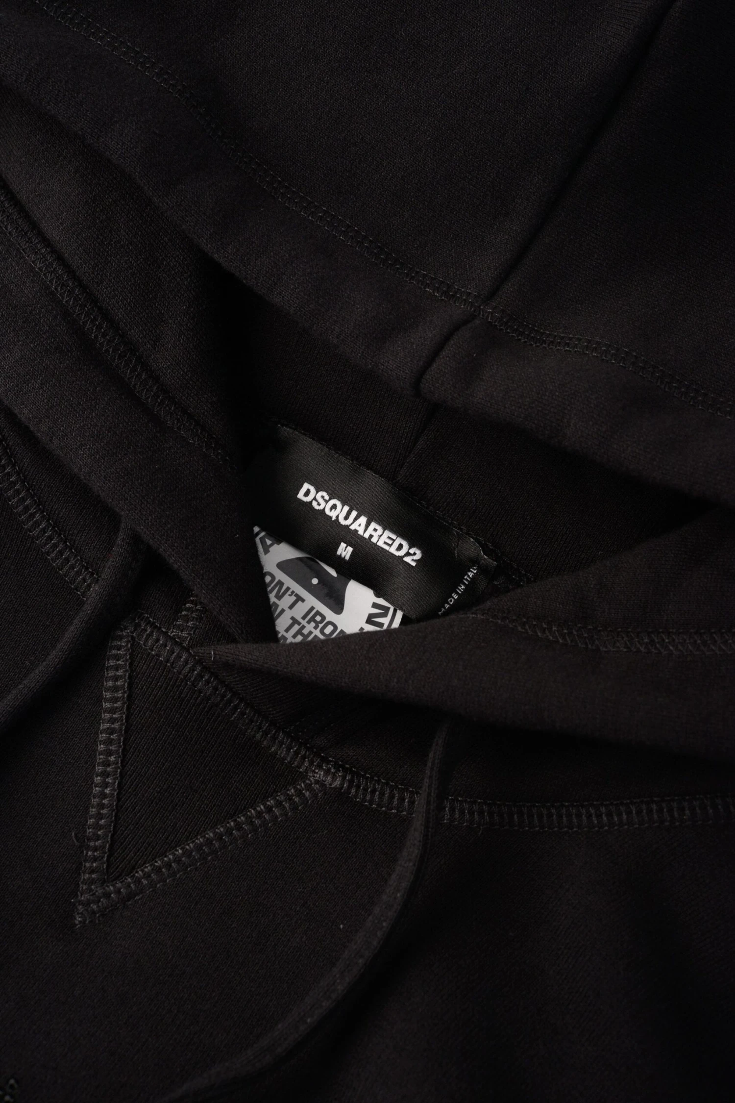 DSQUARED2 Tonal Branding Hoodie Black - Image 6