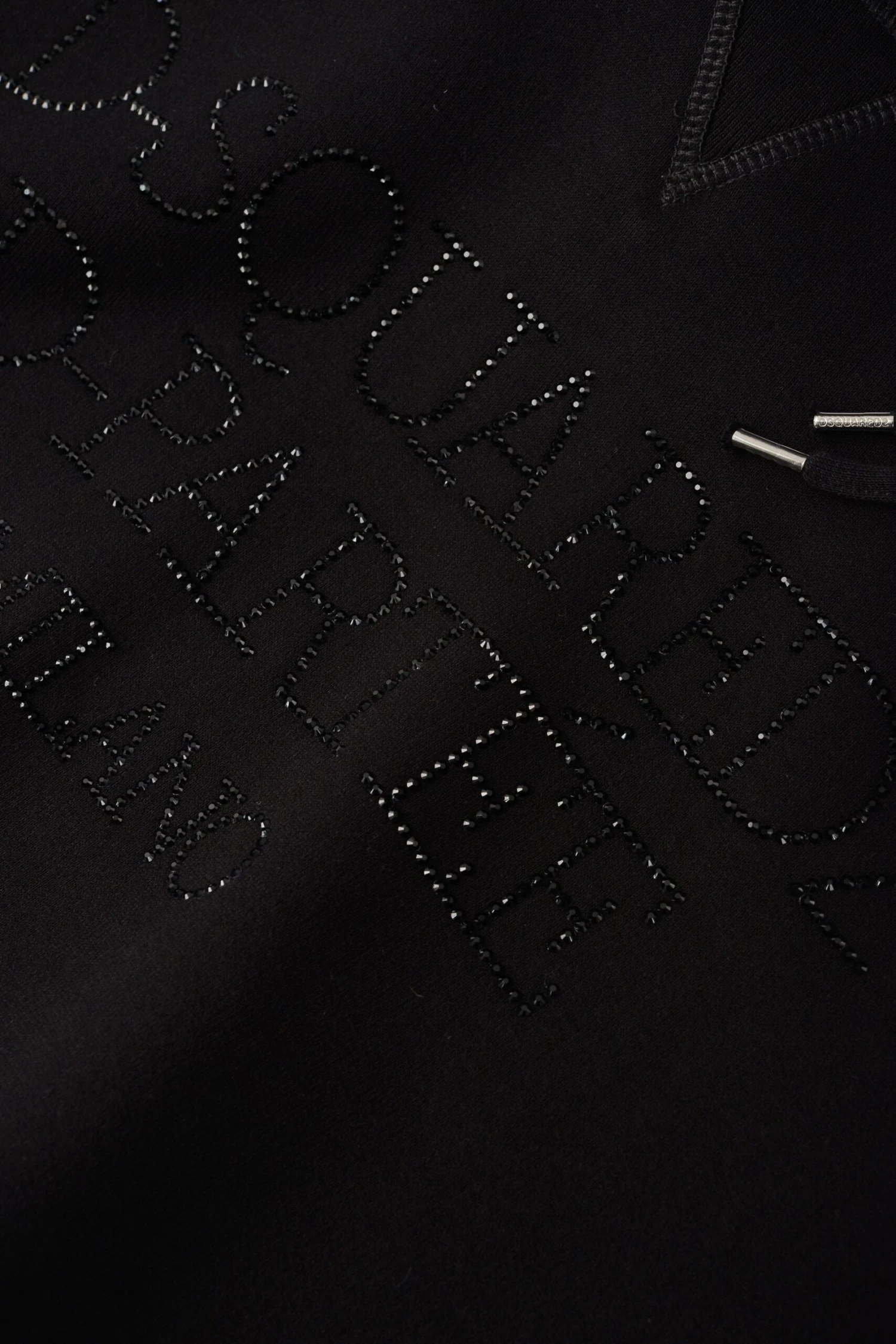 DSQUARED2 Tonal Branding Hoodie Black - Image 7