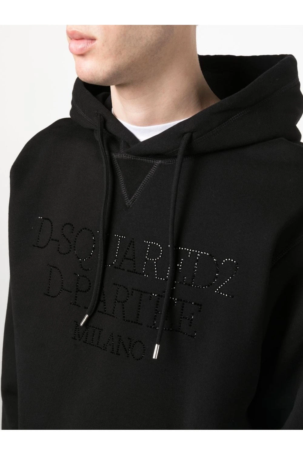 DSQUARED2 Tonal Branding Hoodie Black - Image 5