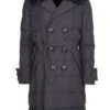 DSQUARED2 Womens Fur Collar Trench Coat