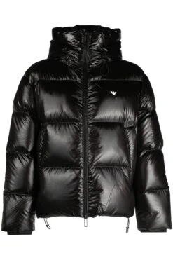 EMPORIO ARMANI Hooded Down Jacket Black