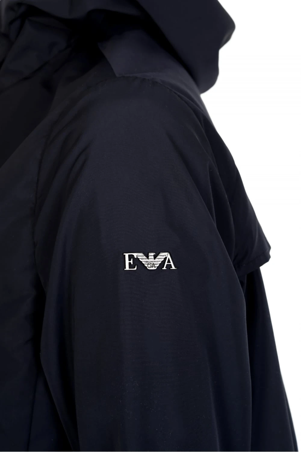 ARMANI Emporio Armani Womens Hooded Jacket Navy - Image 5