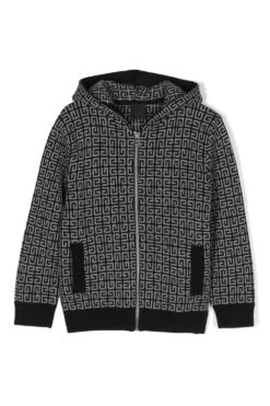 GIVENCHY KIDS Kids 4G Logo Zip Hood Top Black
