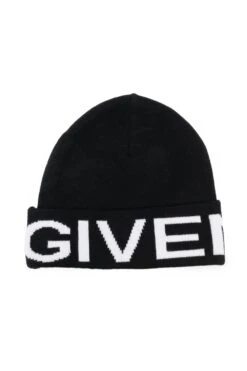 GIVENCHY KIDS Kids Woven Branding Hat Black