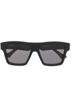GUCCI EYEWEAR Rectangle Frame Sunglasses Black