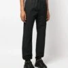 MONCLER Cotton Tapered Trousers Black