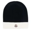 MONCLER ENFANT Baby Fold Beanie Navy