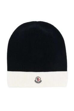MONCLER ENFANT Baby Fold Beanie Navy