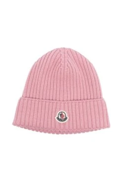 MONCLER ENFANT Kids Archive Logo Hat Pink