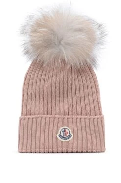 MONCLER ENFANT Kids Fur Bobble Hat
