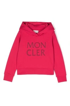 MONCLER ENFANT Kids Oversize Logo Hoodie Pink