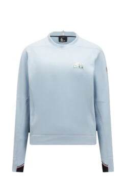 MONCLER GRENOBLE Womens Branded Sweatshirt Blue