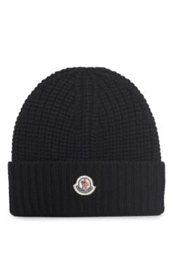 MONCLER Womens Archieve Logo Hat Black