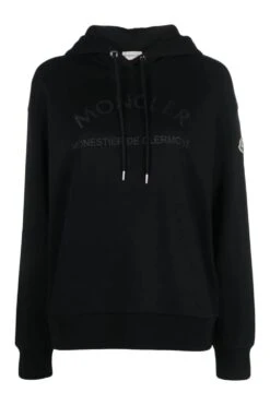 MONCLER Womens Pullover Hoodie Black