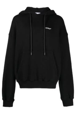 OFF WHITE Scratch Arrow Skate Hoodie Black