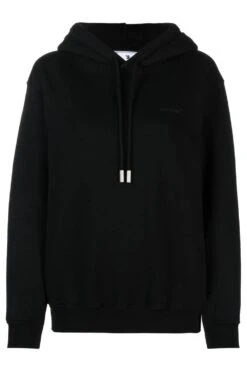 OFF WHITE Womens Diag Regular Hoodie Black