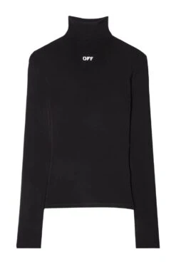 OFF WHITE Womens Off Stamp Turtle Neck