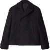 OFF WHITE Wool Peacoat Black