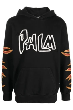 PALM ANGELS Graffiti Flames Hoodie