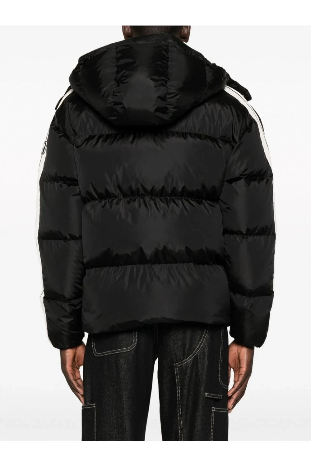PALM ANGELS Hooded Track Down Jacket Black - Image 4