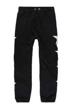 PALM ANGELS Patched Stars Vint Sweatpant Black