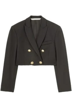 PALM ANGELS Womens Cropped Blazer Black